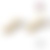 Puce oreille rectangle bois naturel 20mm