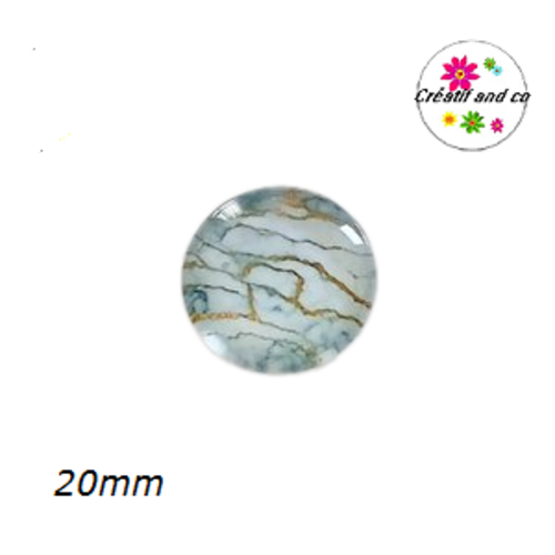 Cabochon motif marbré 20mm