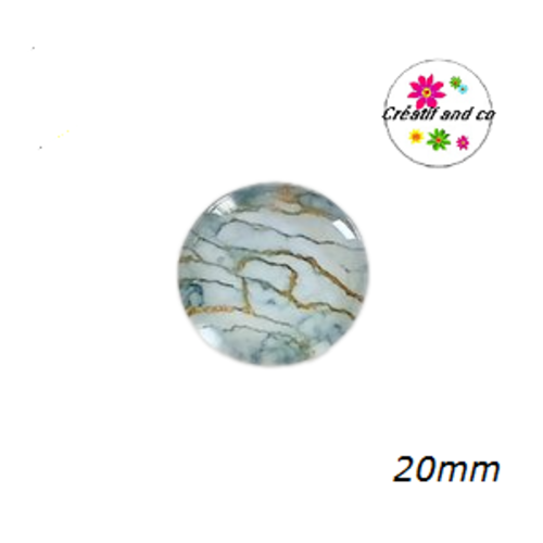 Cabochon motif marbré 20mm