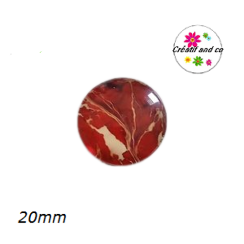 Cabochon motif marbré 20mm
