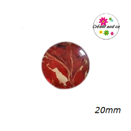 Cabochon motif marbré 20mm