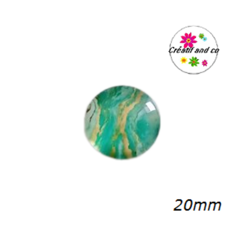 Cabochon motif marbré 20mm