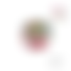 Bouton en bois vernis fleuri 20mm