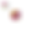 Bouton en bois vernis fleuri 20mm