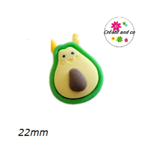 Cabochon à coller avocat kawaii