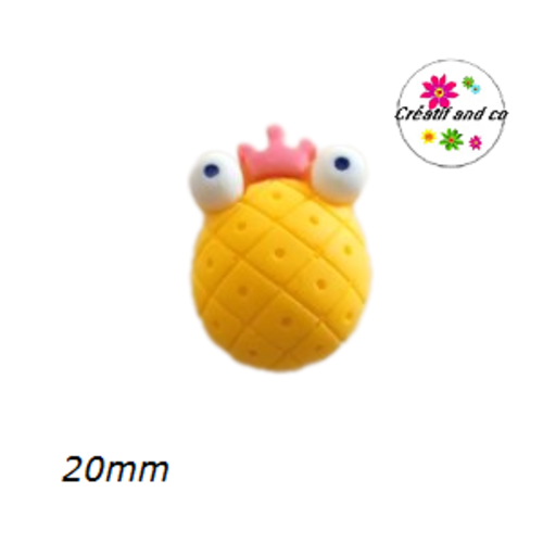 Cabochon à coller ananas kawaii