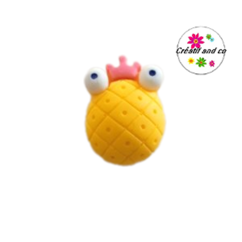 Cabochon à coller ananas  kawaii