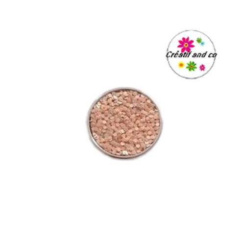 Bouton pression paillette rose 20mm