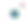 Bouton pression paillette turquoise  20mm