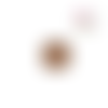 Bouton pression paillette marron bronze 20mm