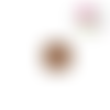 Bouton pression paillette marron bronze 20mm