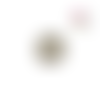 Bouton pression paillette argent  20mm