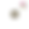 Bouton pression paillette argent  20mm
