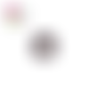 Bouton en bois vernis motif fleur blanche 20mm