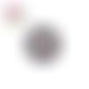 Bouton en bois vernis motif fleur blanche 20mm