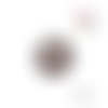 Bouton en bois vernis motif fleur blanche 20mm