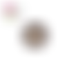 Bouton en bois vernis motif fleur blanche 20mm