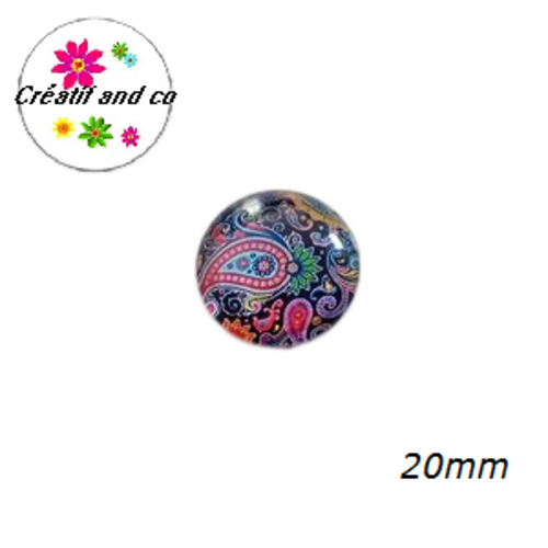 Cabochon à motif  20mm