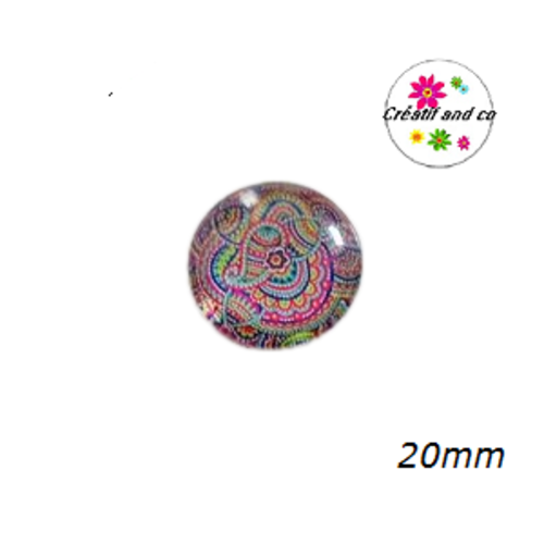 Cabochon à motif  20mm