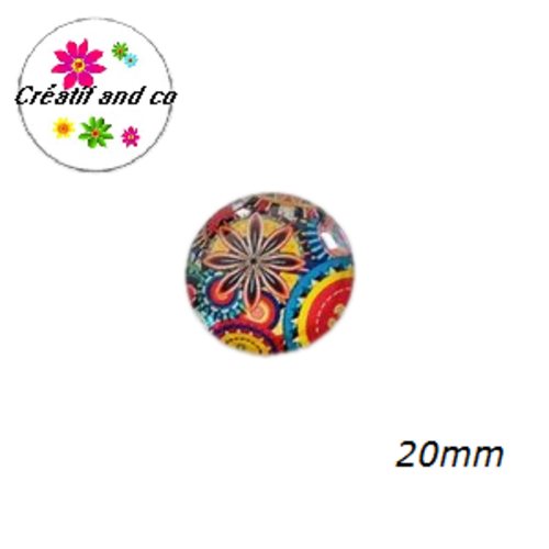 Cabochon à motif  20mm