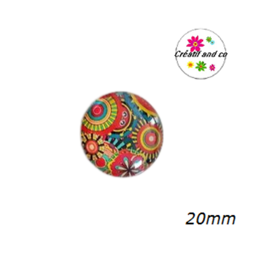 Cabochon à motif  20mm