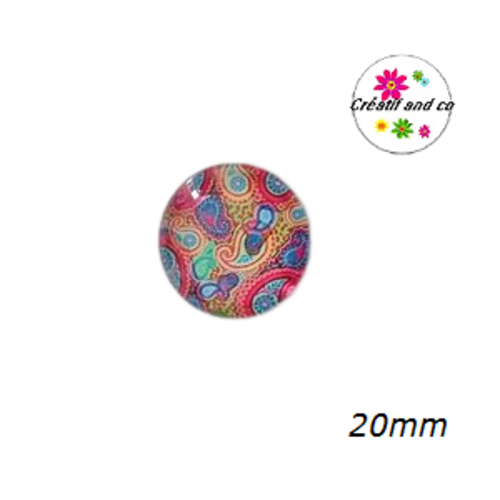Cabochon à motif  20mm