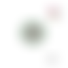 Bouton en bois vernis fleur verte claire 20mm