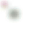 Bouton en bois vernis fleur verte claire 20mm
