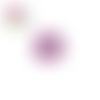 Bouton en bois vernis fleur rose foncé  20mm