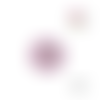 Bouton en bois vernis fleur rose foncé  20mm