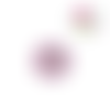 Bouton en bois vernis fleur rose foncé  20mm