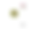 Bouton en bois vernis fleur verte 20mm