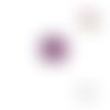 Bouton en bois vernis fleur mauve 20mm