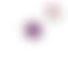 Bouton en bois vernis fleur mauve 20mm