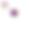 Bouton en bois vernis fleur mauve 20mm