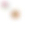 Bouton en bois vernis fleur orange 20mm