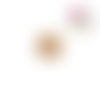 Bouton en bois vernis fleur orange 20mm