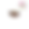 Bouton en bois vernis éventail fleuri 30mm
