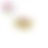 Bouton en bois vernis éventail fleuri 30mm