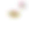 Bouton en bois vernis éventail fleuri 30mm