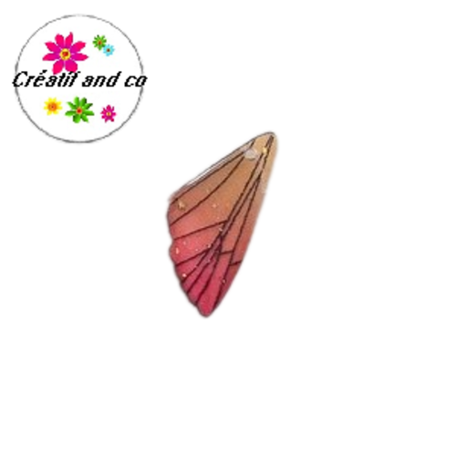 Breloque aile de papillon résine