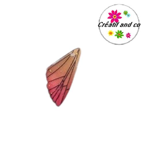 Breloque aile de papillon résine
