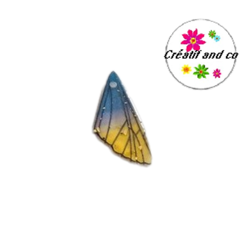 Breloque aile de papillon résine