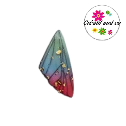 Breloque aile de papillon résine
