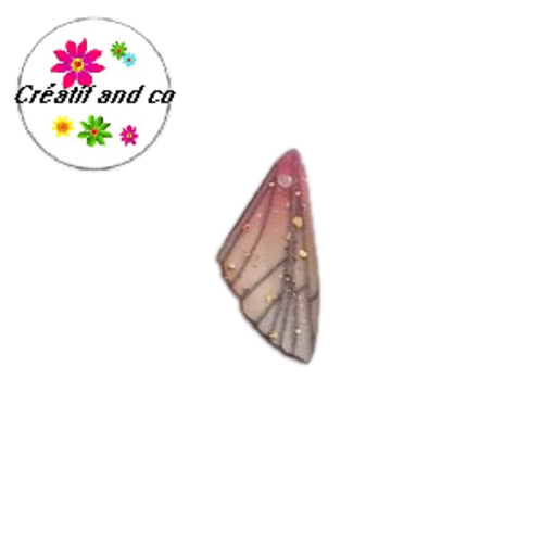 Breloque aile de papillon résine