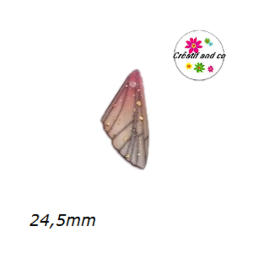 Breloque aile de papillon résine