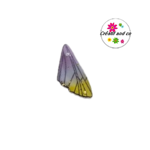 Breloque aile de papillon résine