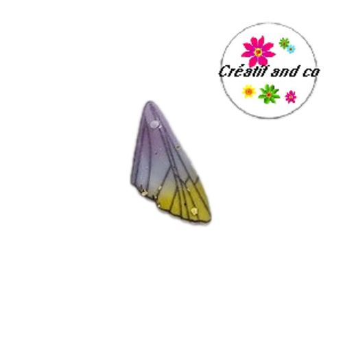 Breloque aile de papillon résine