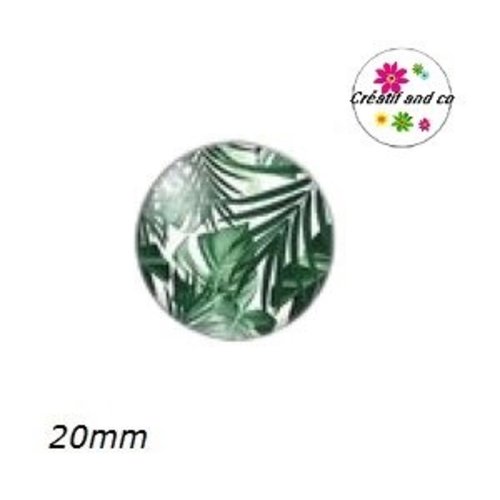 Cabochon feuille tropicale 20mm