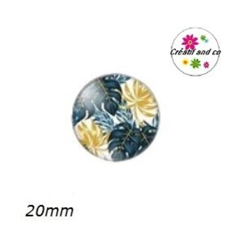Cabochon feuille tropicale 20mm